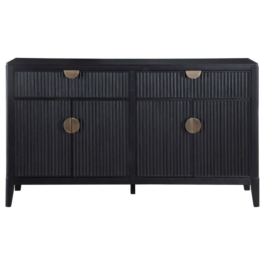 532801 Deamkoorb 4-door Sideboard Buffet Storage Cabinet Black