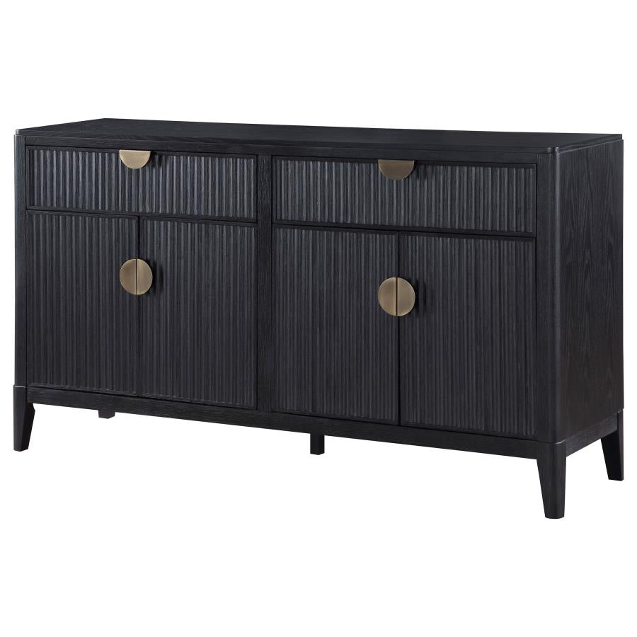 532801 Deamkoorb 4-door Sideboard Buffet Storage Cabinet Black