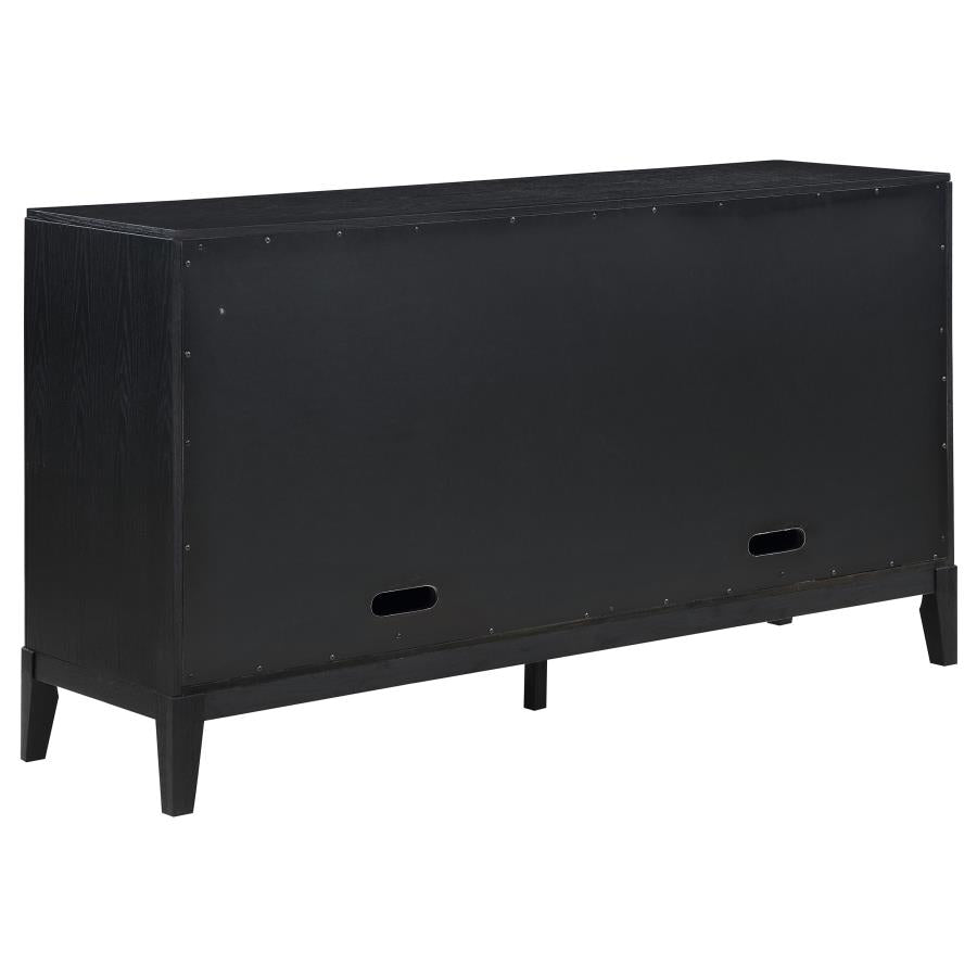 532801 Deamkoorb 4-door Sideboard Buffet Storage Cabinet Black