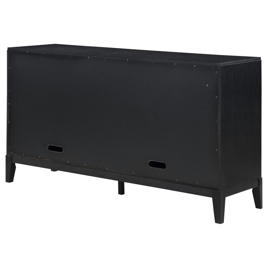 532801 Deamkoorb 4-door Sideboard Buffet Storage Cabinet Black