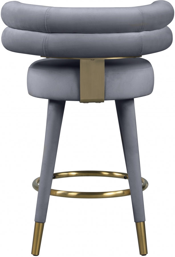 Yorztif Velvet Counter Stool
