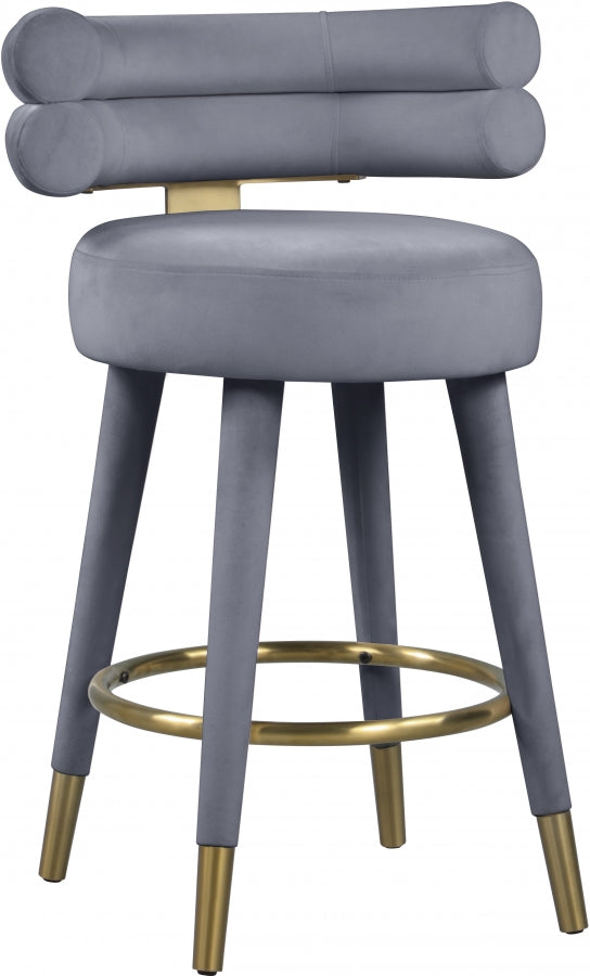 Yorztif Velvet Counter Stool