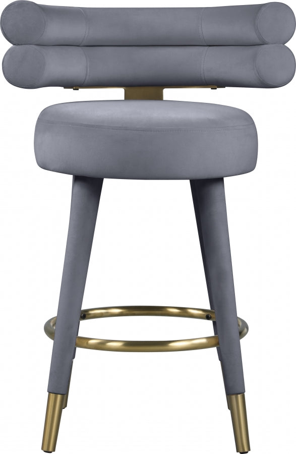 Yorztif Velvet Counter Stool