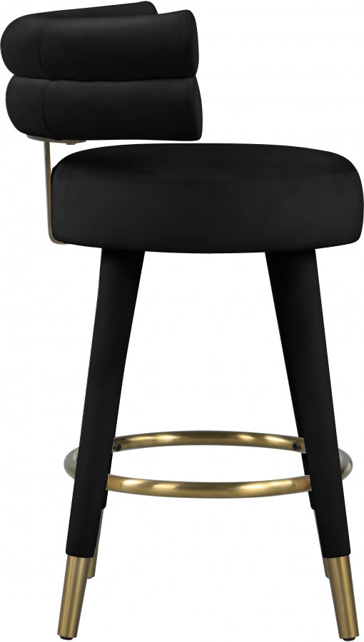 Yorztif Velvet Counter Stool