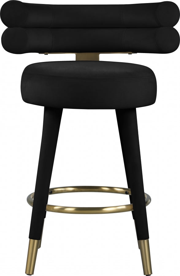 Yorztif Velvet Counter Stool