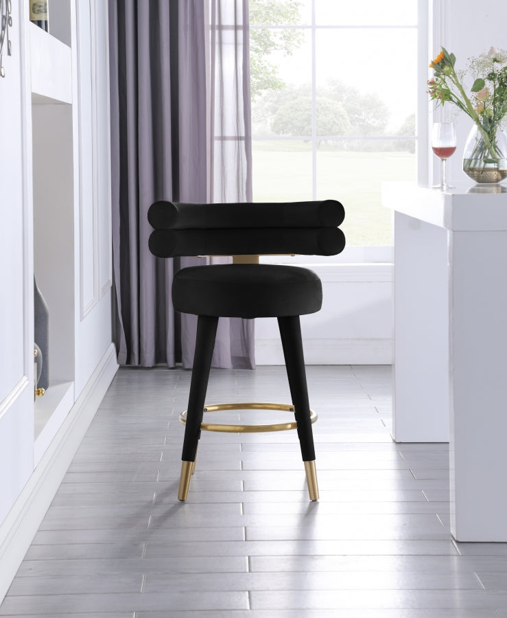 Yorztif Velvet Counter Stool