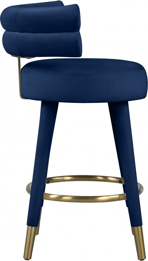 Yorztif Velvet Counter Stool