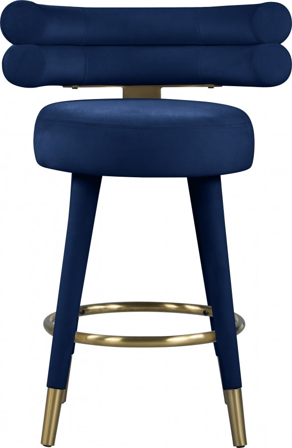 Yorztif Velvet Counter Stool