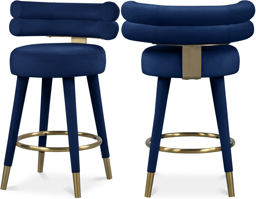 Yorztif Velvet Counter Stool