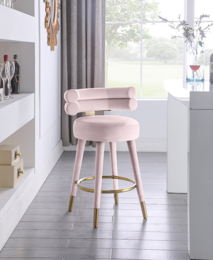 Yorztif Velvet Counter Stool