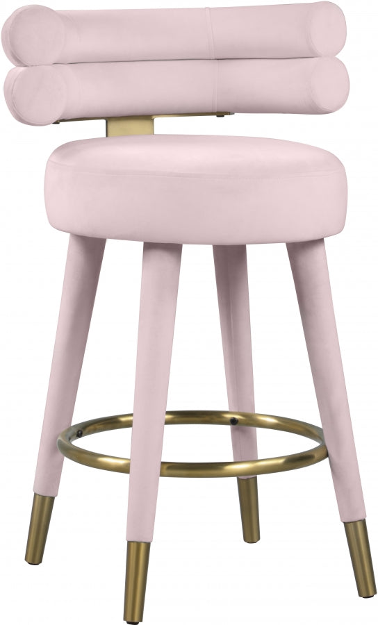 Yorztif Velvet Counter Stool