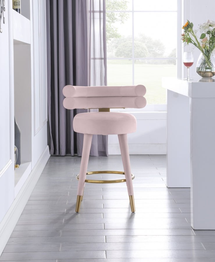 Yorztif Velvet Counter Stool