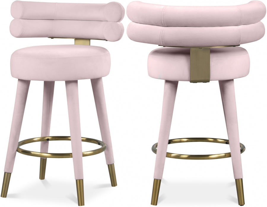 Yorztif Velvet Counter Stool