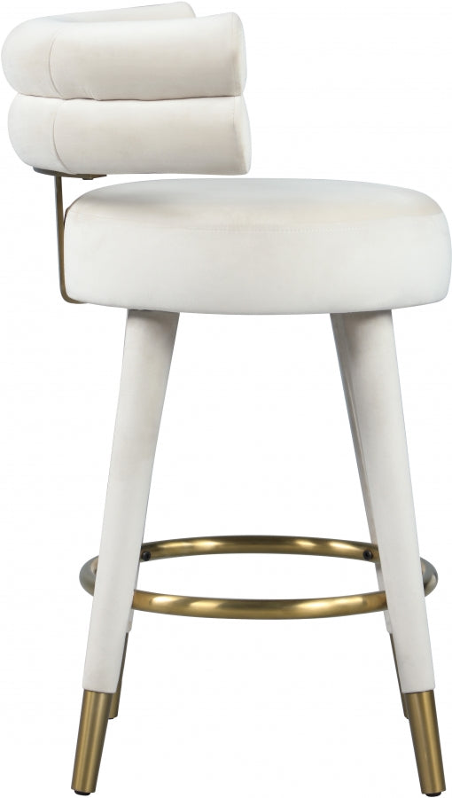 Yorztif Velvet Counter Stool