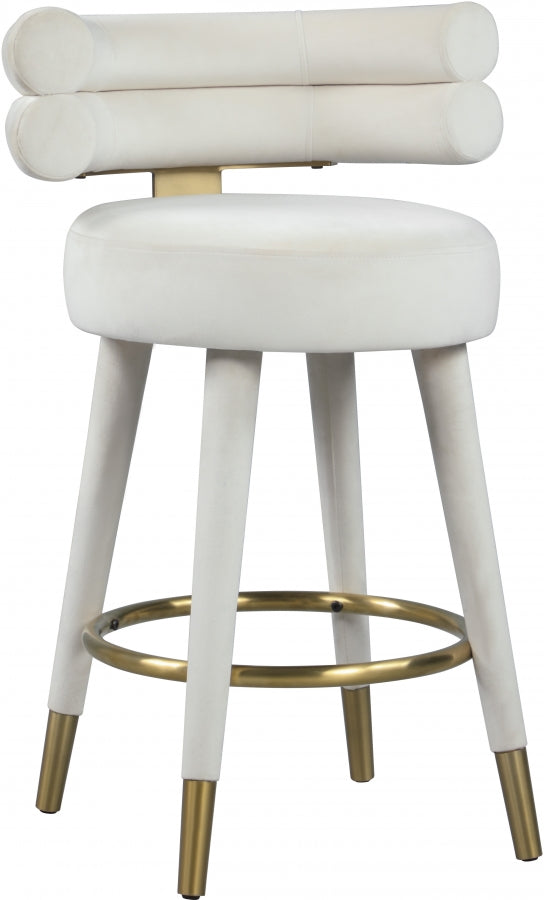 Yorztif Velvet Counter Stool