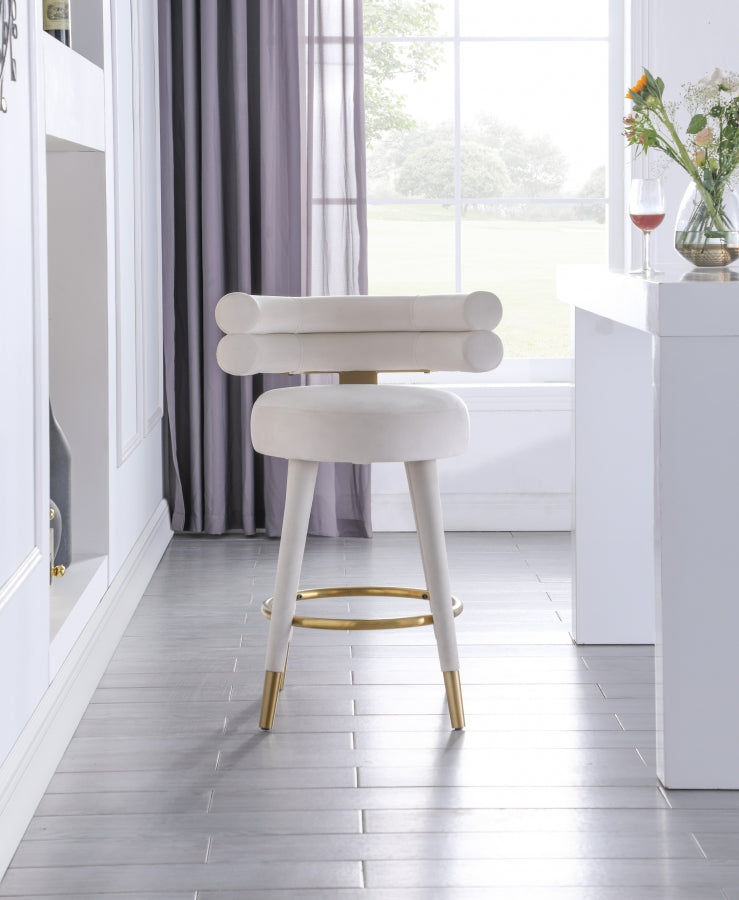 Yorztif Velvet Counter Stool