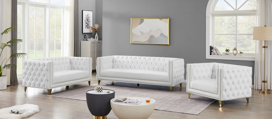 156 Vegan Leather Upholstered Sofa Set