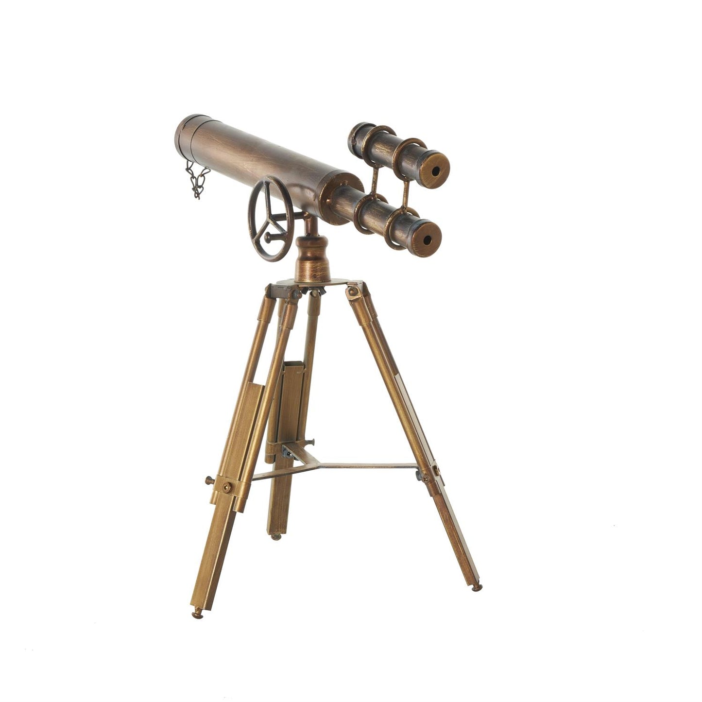 Brass Metal Telescope Telescope, 17" x 11" x 18"