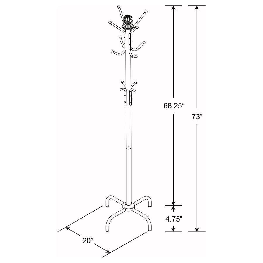 9102 Reilleoc 12 Hook Freestanding Coat Rack Hat Hanger Black