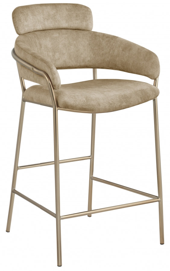 Aray Velvet Counter Stool