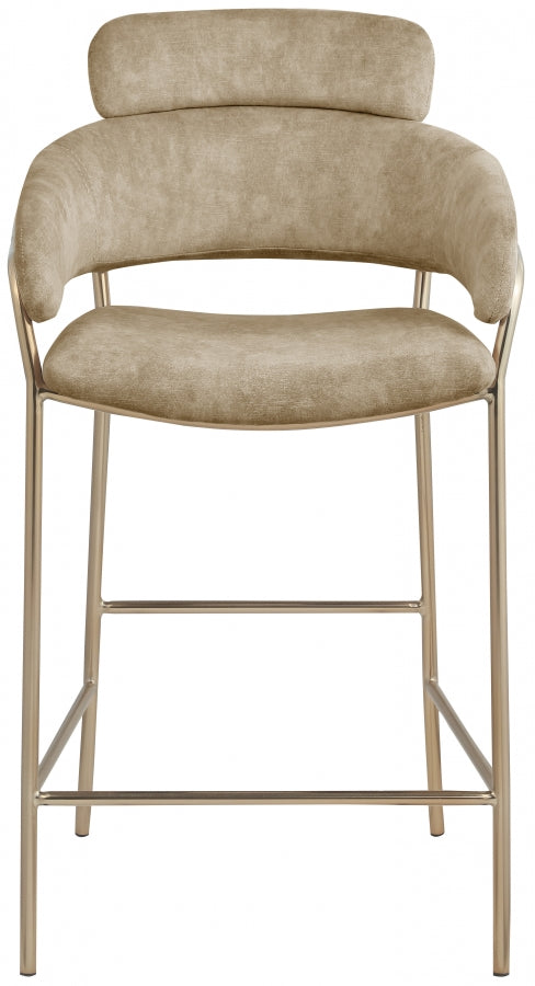 Aray Velvet Counter Stool