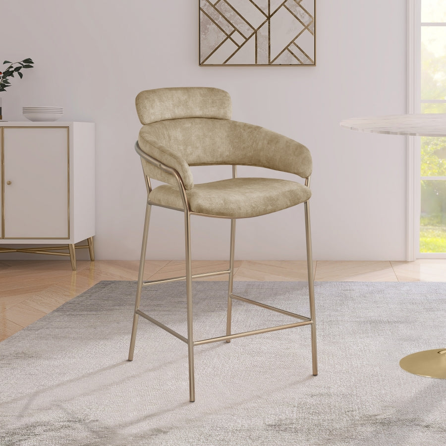 Aray Velvet Counter Stool