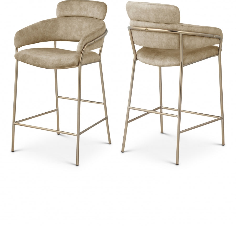 Aray Velvet Counter Stool