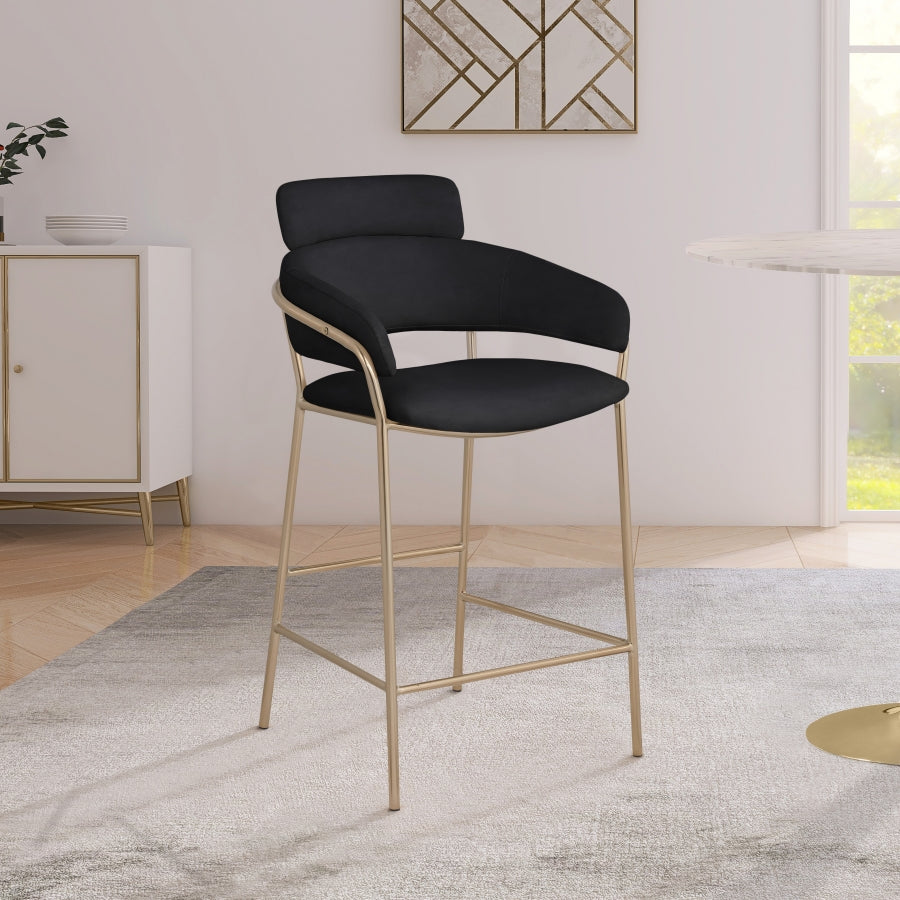 Aray Velvet Counter Stool