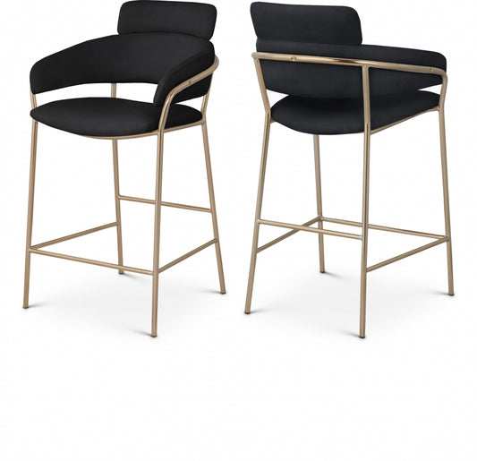 Aray Velvet Counter Stool