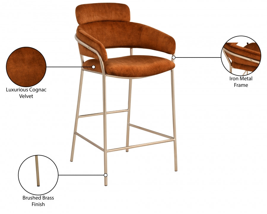 Aray Velvet Counter Stool