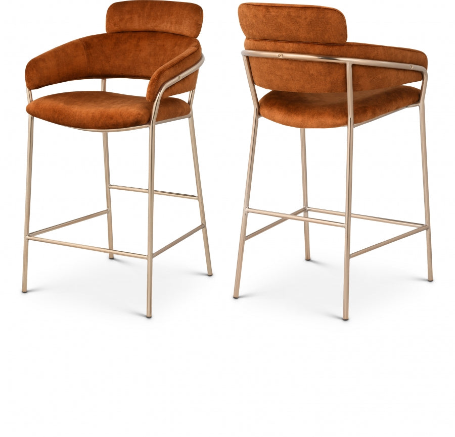 Aray Velvet Counter Stool
