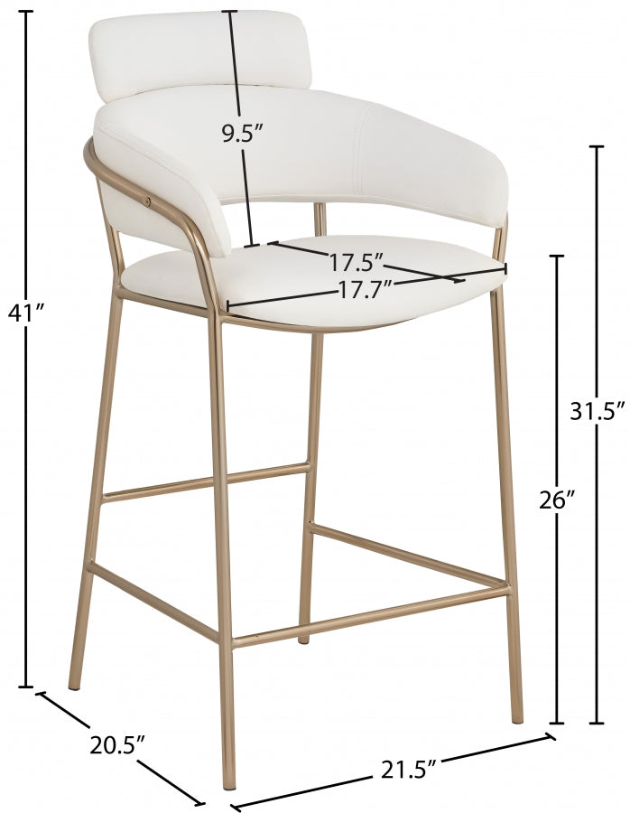 Aray Vegan Leather Counter Stool