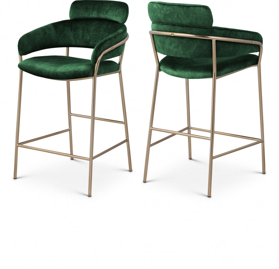 Aray Velvet Counter Stool
