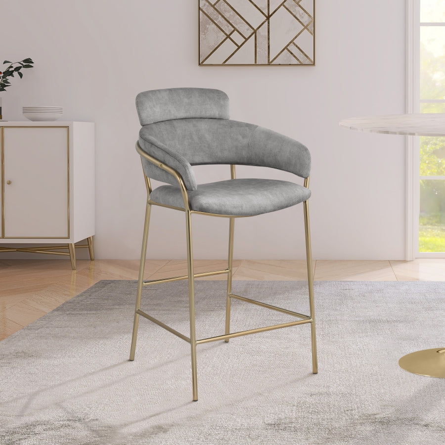 Aray Velvet Counter Stool