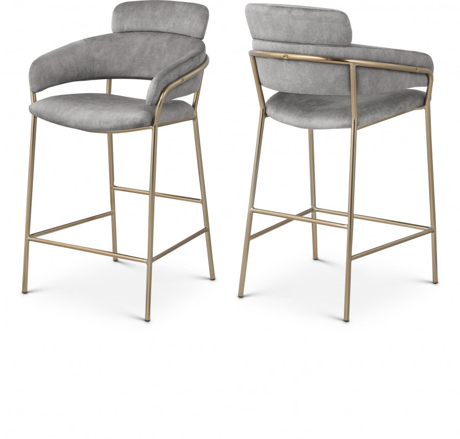 Aray Velvet Counter Stool