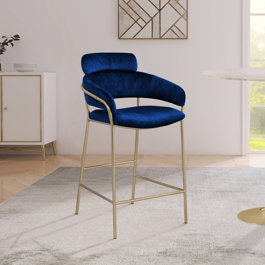 Aray Velvet Counter Stool