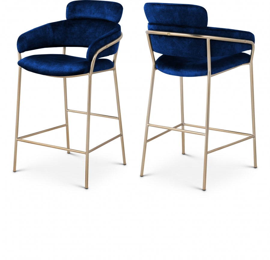 Aray Velvet Counter Stool