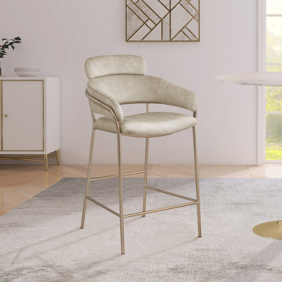 Aray Velvet Counter Stool