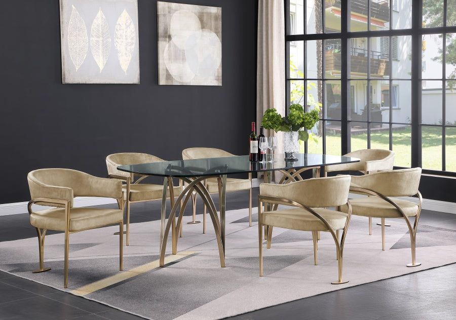 Nyledam Velvet Dining Chair