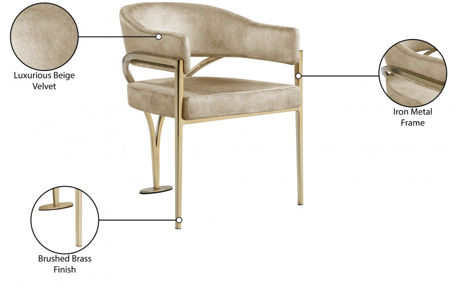 Nyledam Velvet Dining Chair