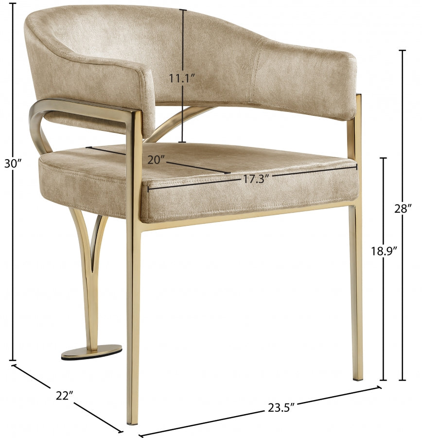 Nyledam Velvet Dining Chair