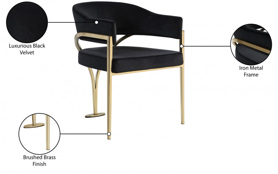 Nyledam Velvet Dining Chair