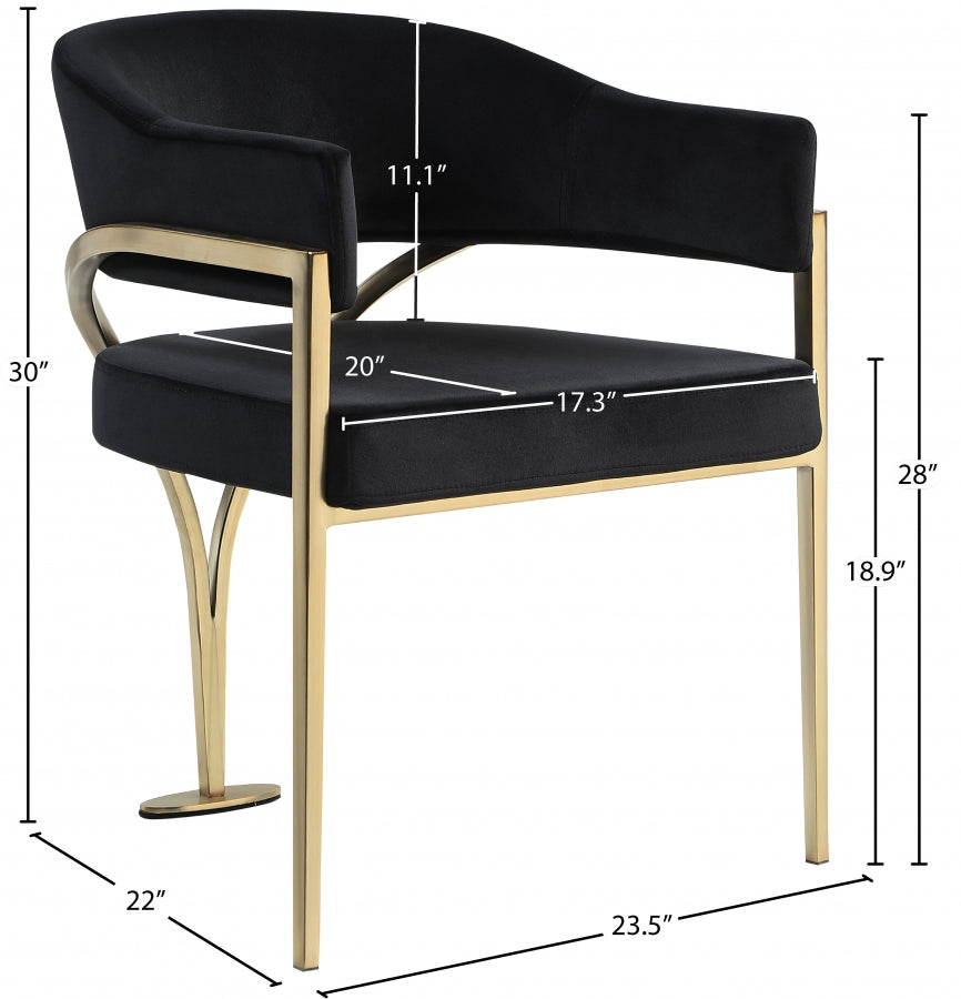 Nyledam Velvet Dining Chair