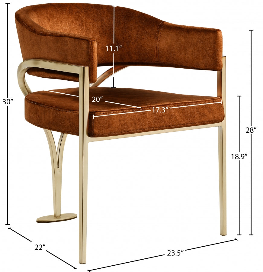 Nyledam Velvet Dining Chair