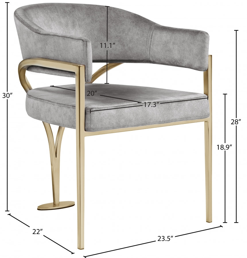 Nyledam Velvet Dining Chair