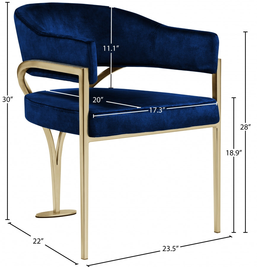 Nyledam Velvet Dining Chair