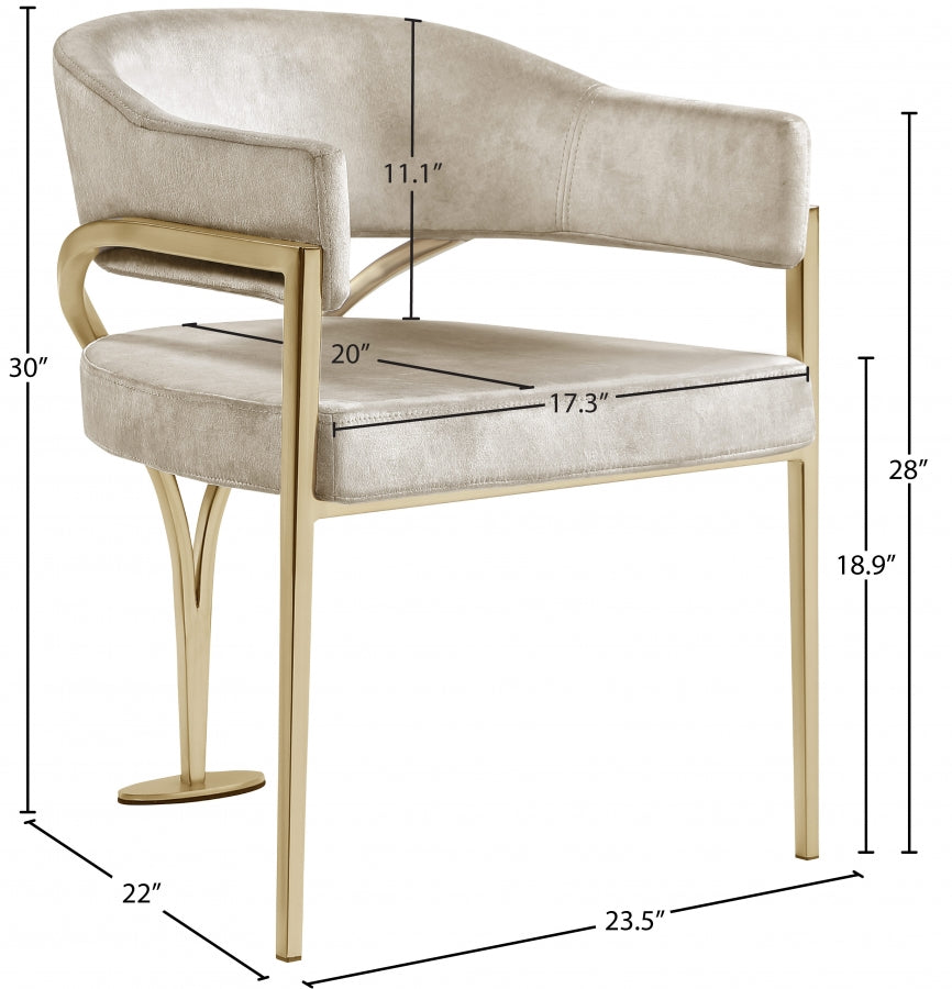 Nyledam Velvet Dining Chair