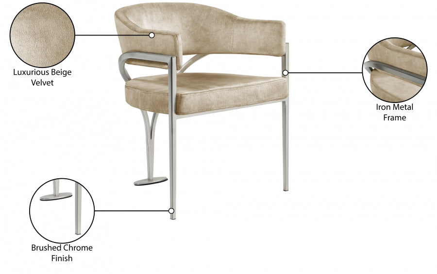 Nyledam Velvet Dining Chair