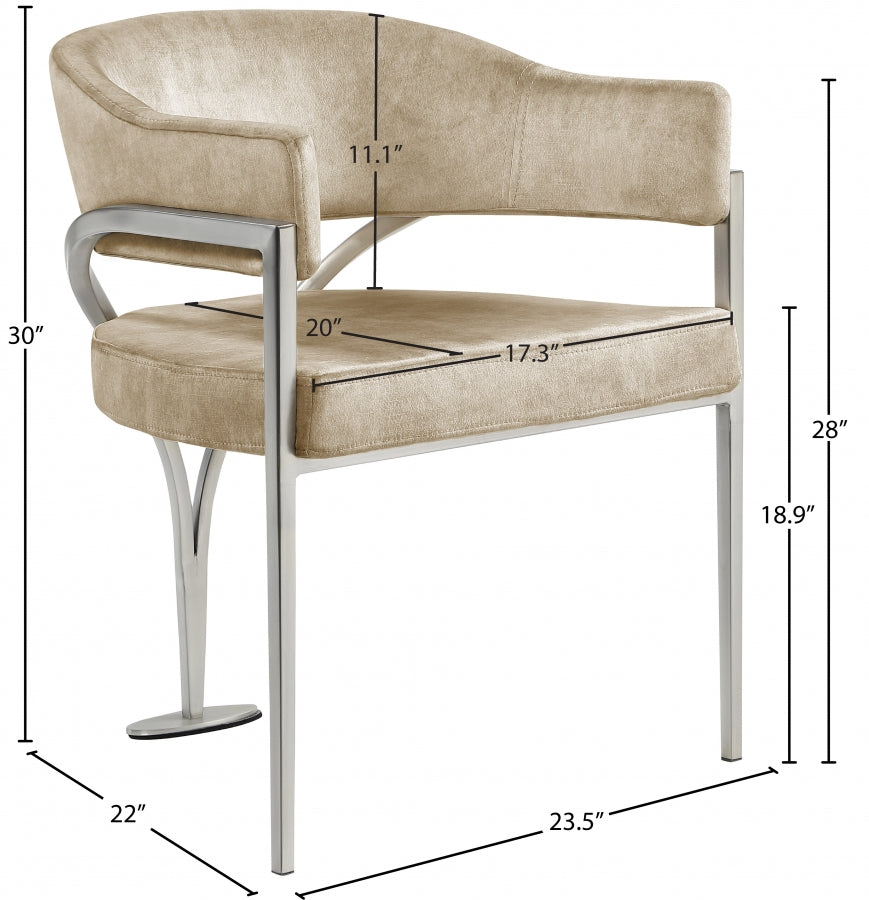 Nyledam Velvet Dining Chair