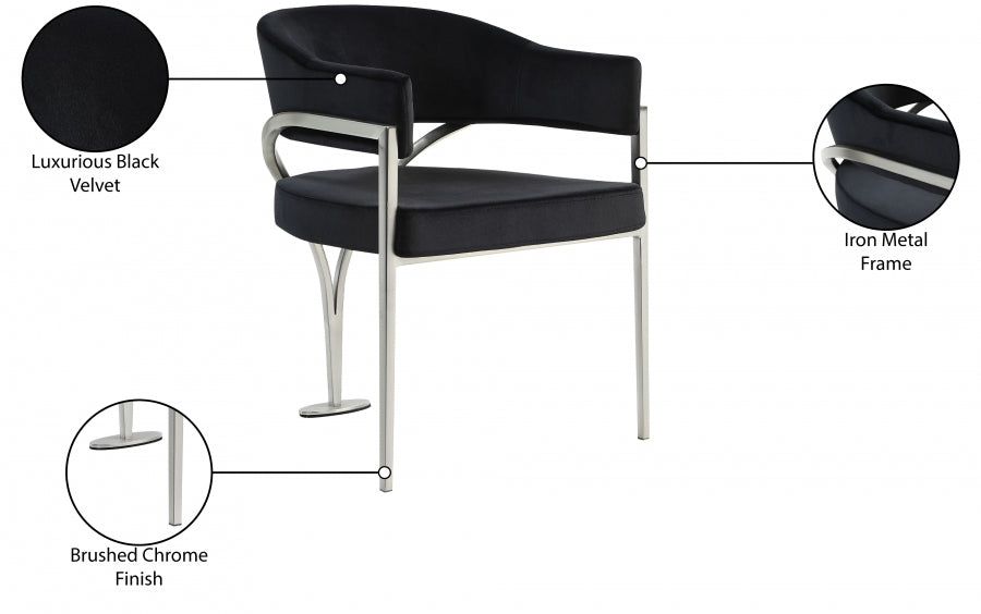 Nyledam Velvet Dining Chair